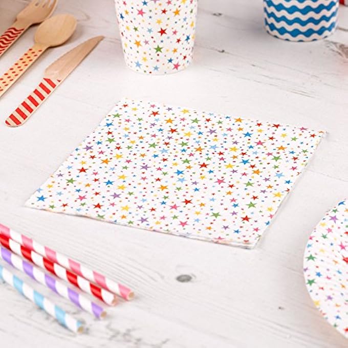 CARNIVAL MULTICOLOURED STARS NAPKINS - Image 2